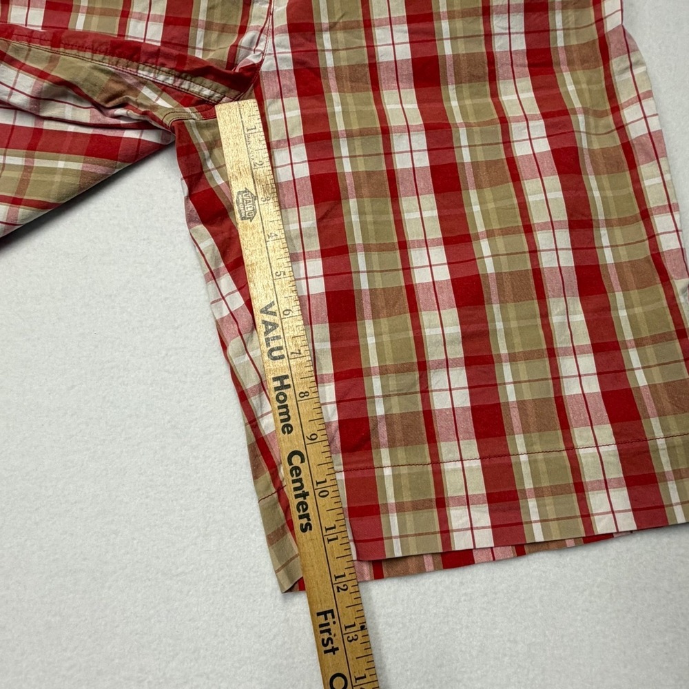 Jones‎ New York Sport Bermuda Shorts Red Plaid Womens 12 Stretch Cotton Blend - Picture 8 of 9